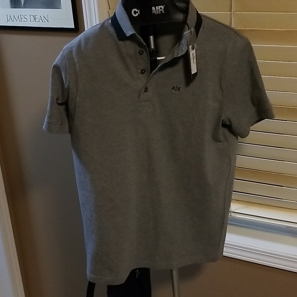 Brand new Grey Armani Exchange semi button up
